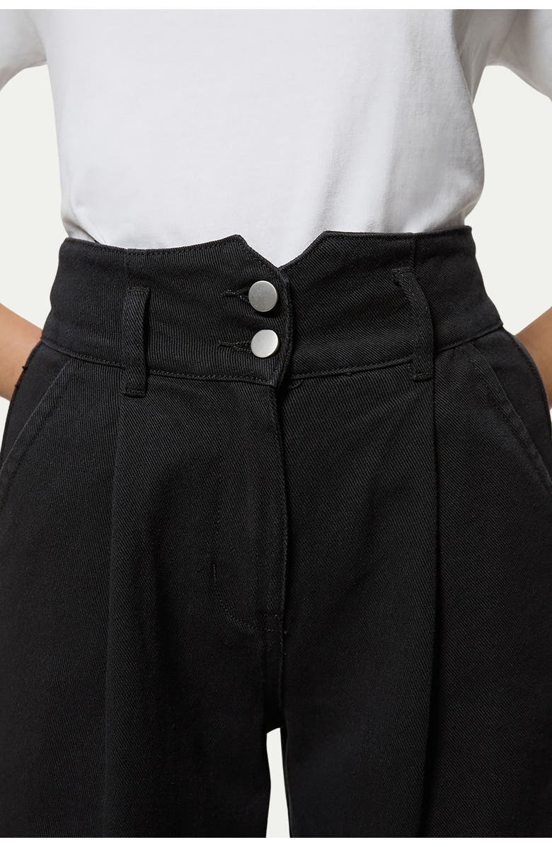 Karen Millen Wide Leg Denim Jeans, Alternate, color, Black