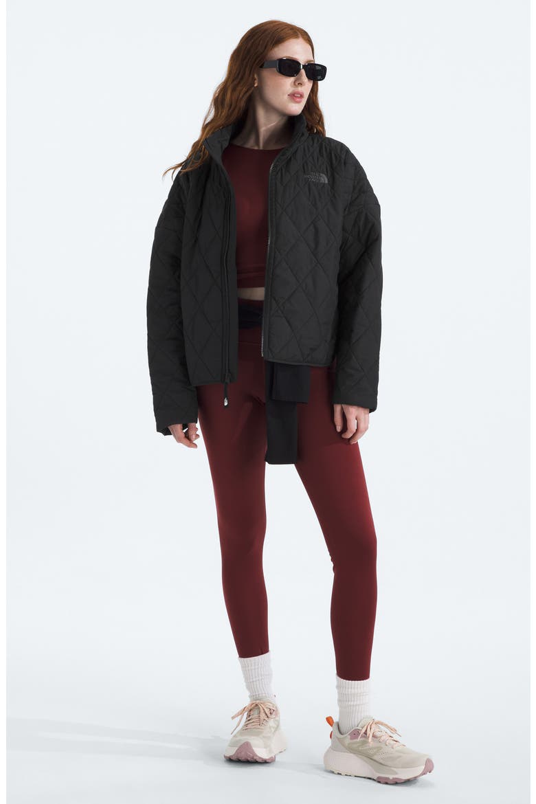 Diamond Peak Water Repellent Quilted Jacket, Alternate, color, TNF BLACK