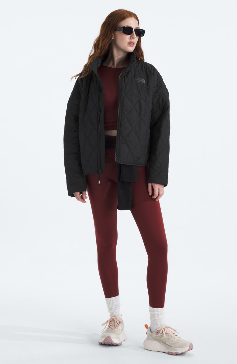 The North Face Diamond Peak Water Repellent Quilted Jacket, Alternate, color, Tnf Black