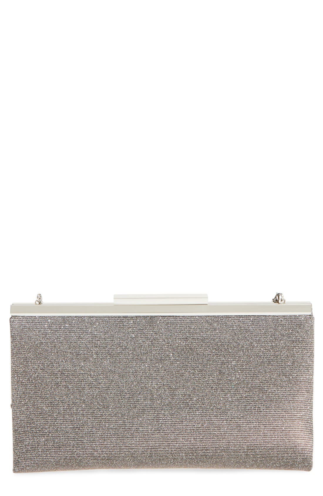 Glint 'Topper' Glitter Clutch, Main, color, 