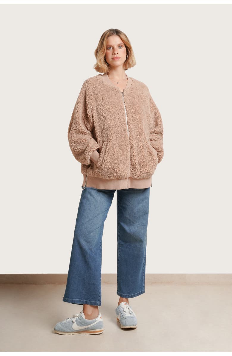 Nom Maternity Cozy Before & After Maternity Jacket, Main, color, Taupe