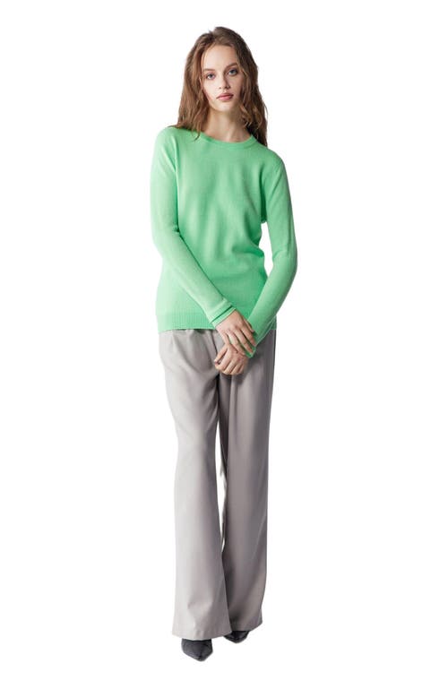 Gobi Mongolian Cashmere Crew Neck Sweater In Green