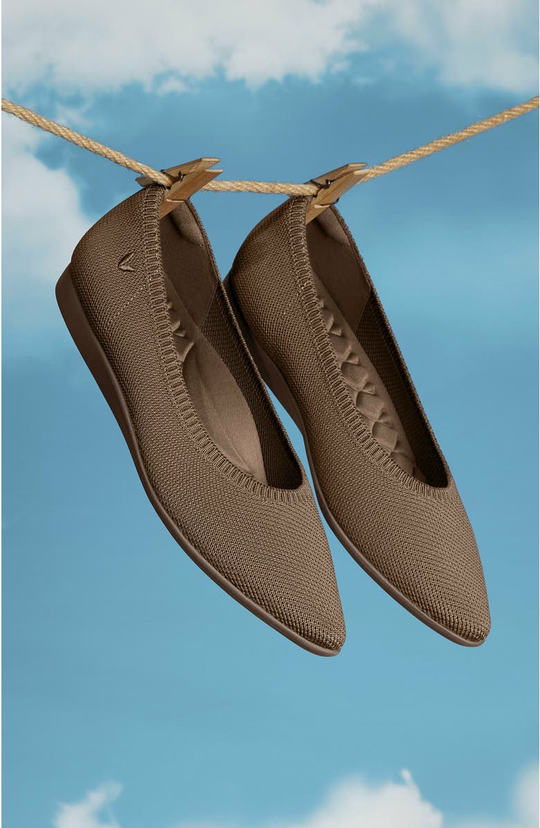 VIVAIA Lightweight Pointed-Ballet Flats, Alternate, color, Espresso