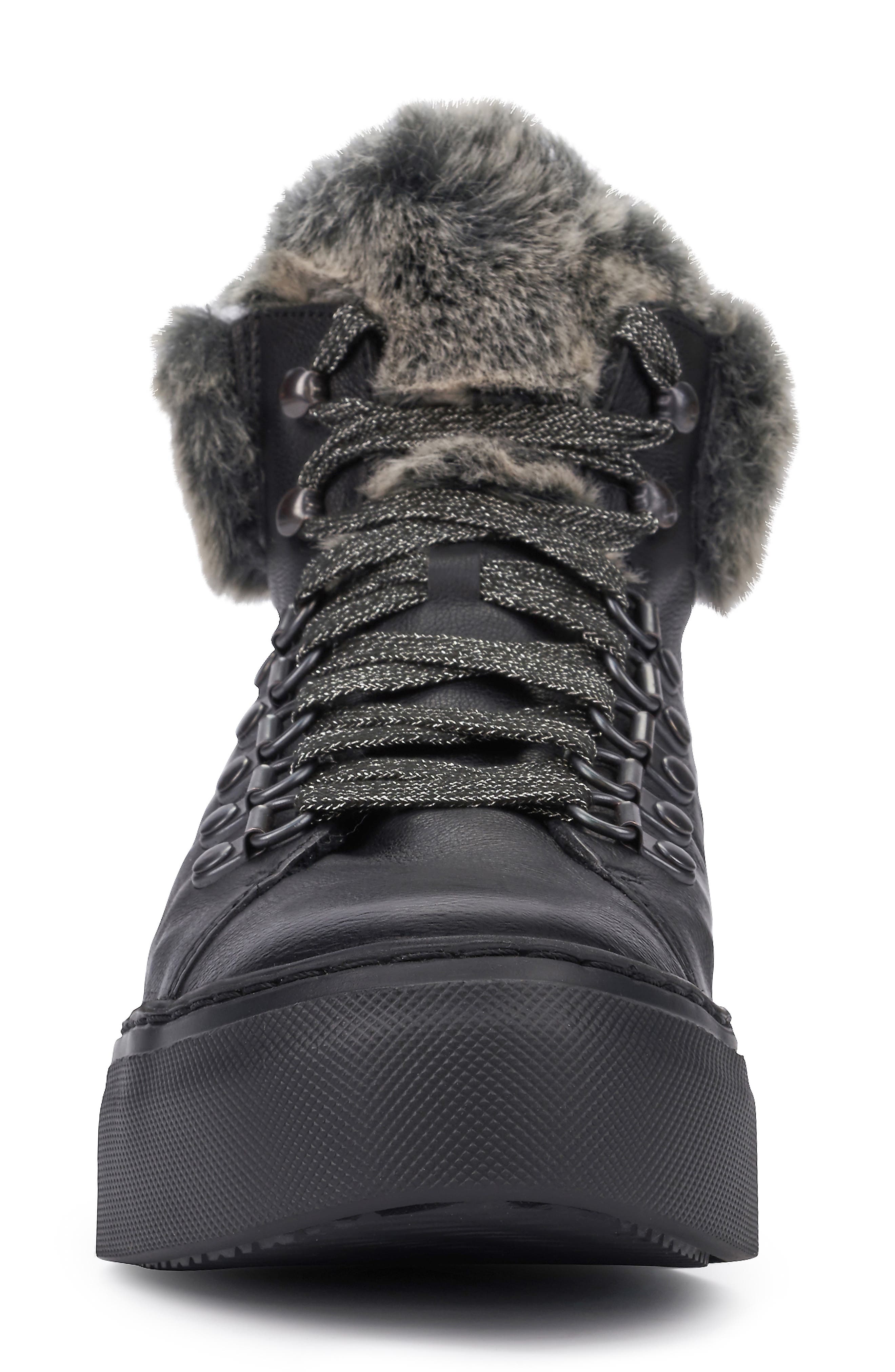 Mephisto Ginou Faux Fur Lined High Top Sneaker, Alternate, color, 