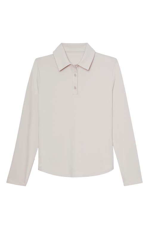 Rhone Course To Court Long Sleeve Polo In White