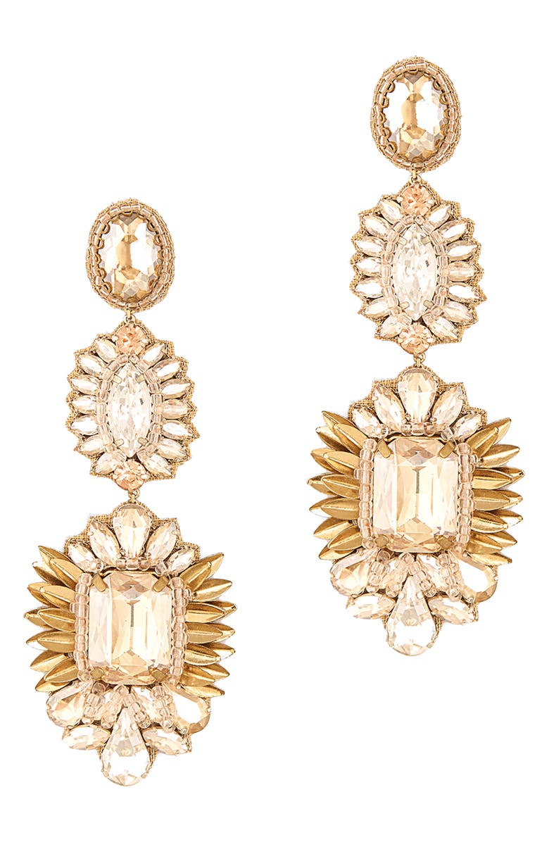 Deepa Gurnani Klara Beaded Crystal Drop Earrings, Main, color, 
