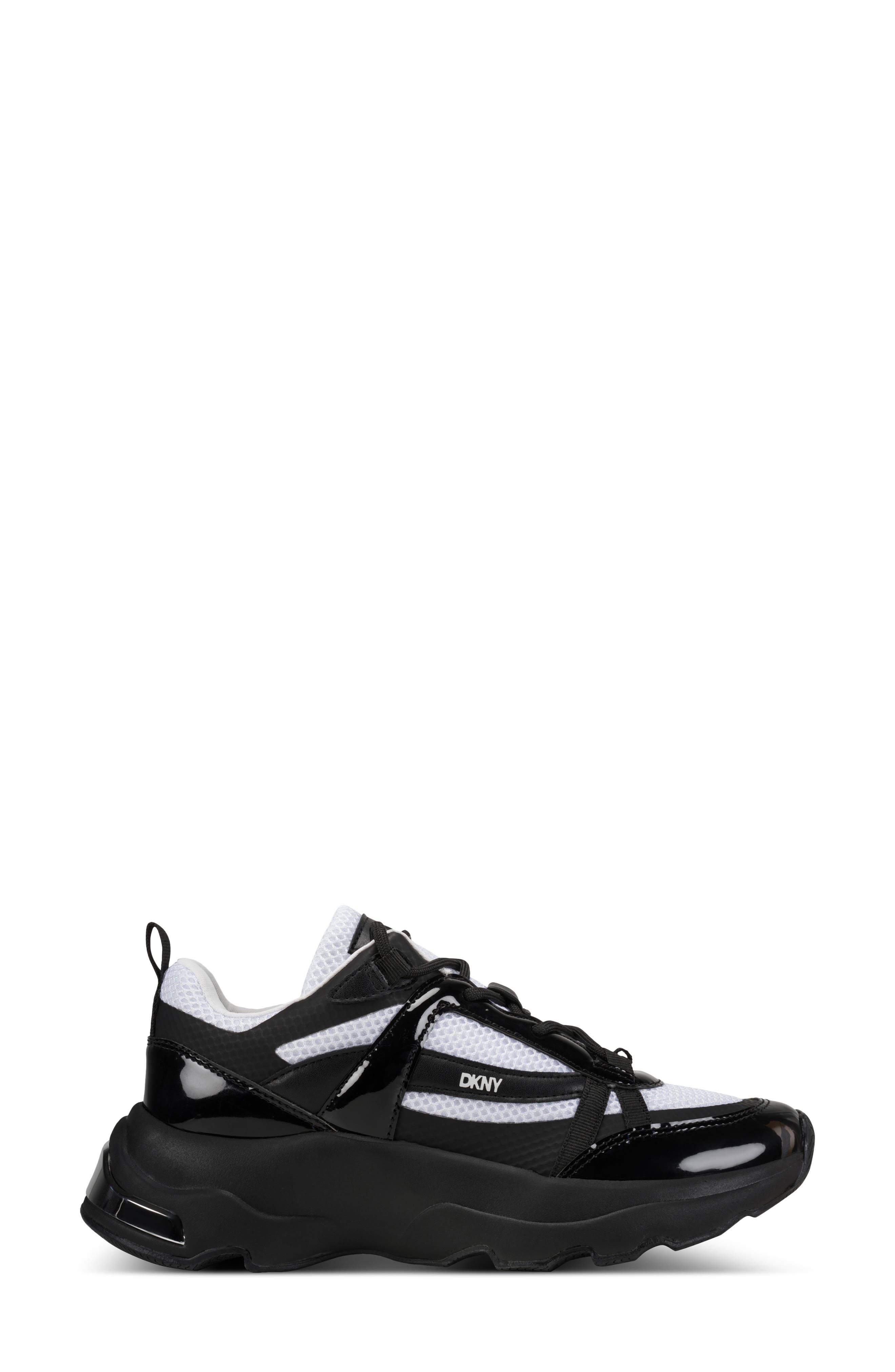 DKNY Juna Sneaker, Alternate, color, White/ Black
