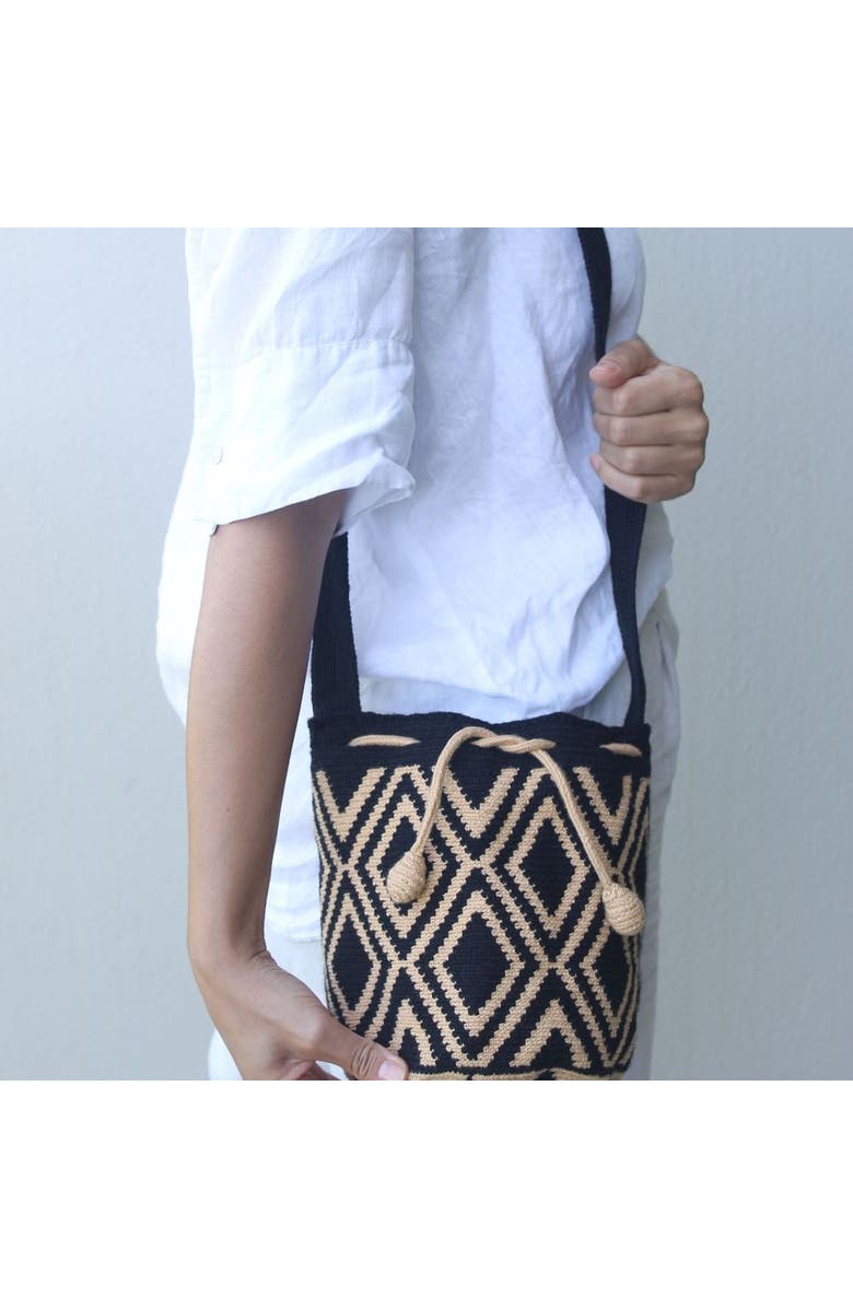 One Thread Collective Luja Bag, Alternate, color, Black + Gold