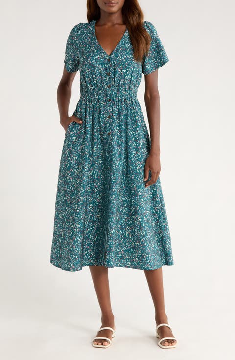 Annika Floral Midi Dress