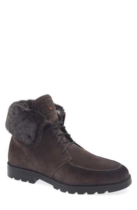 Genuine Shearling Lace-Up Boot (Men)