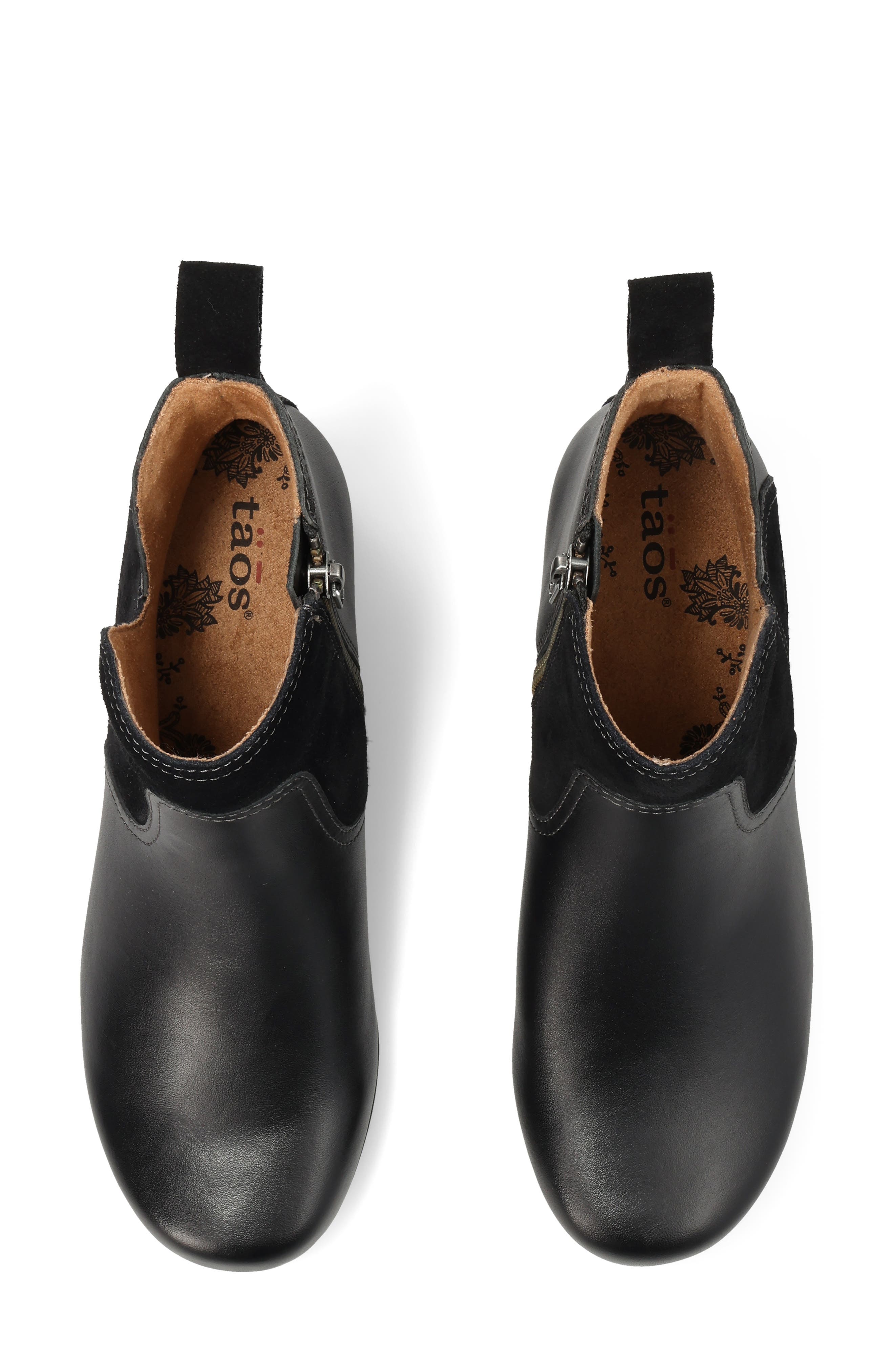 Edition Leather Bootie, Alternate, color, BLACK/ BLACK SUEDE