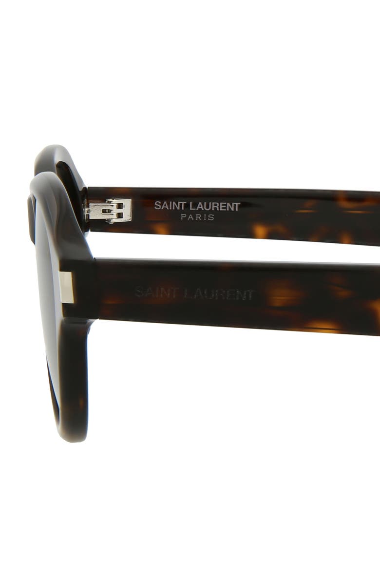 Saint Laurent 51mm Round Sunglasses, Alternate, color, Havana Grey