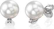 The Pearl Source White South Sea Pearl & Diamond Sasha Earrings