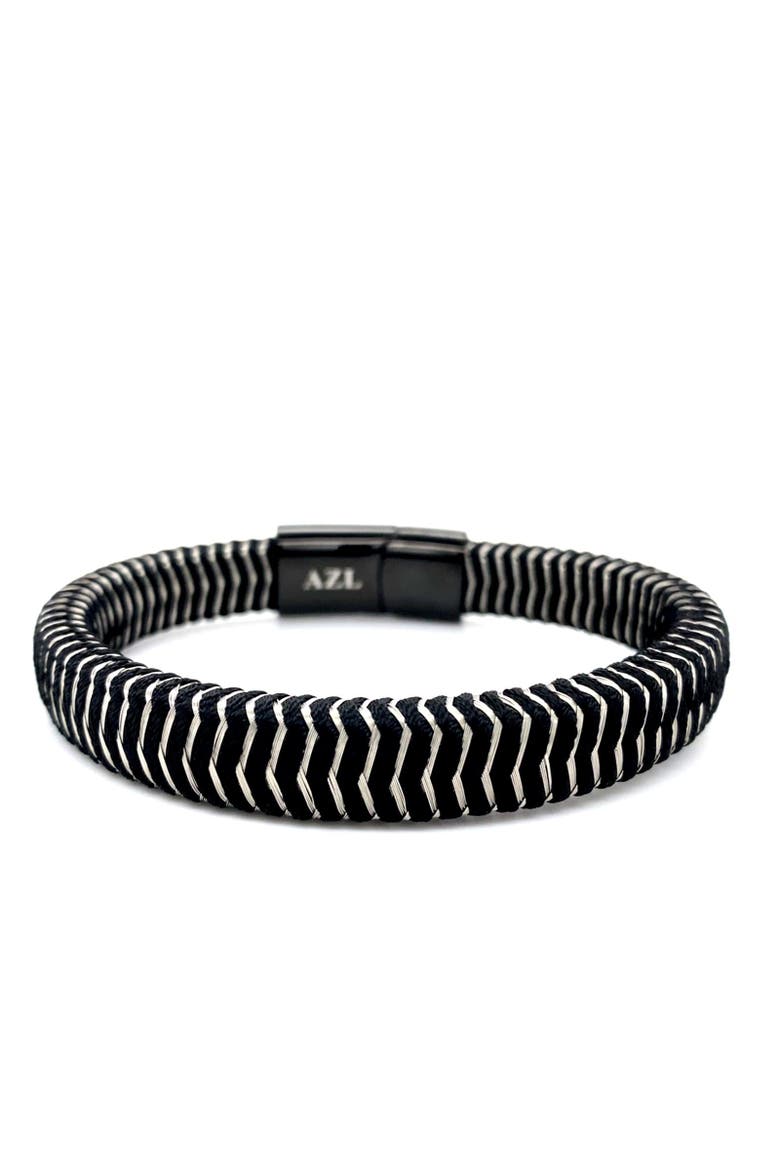 Volt Cable Men's Bracelet, Main, color, Black/Silver