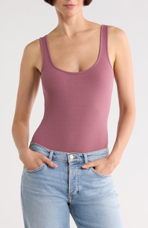 Nica Scoop Neck Tank Bodysuit