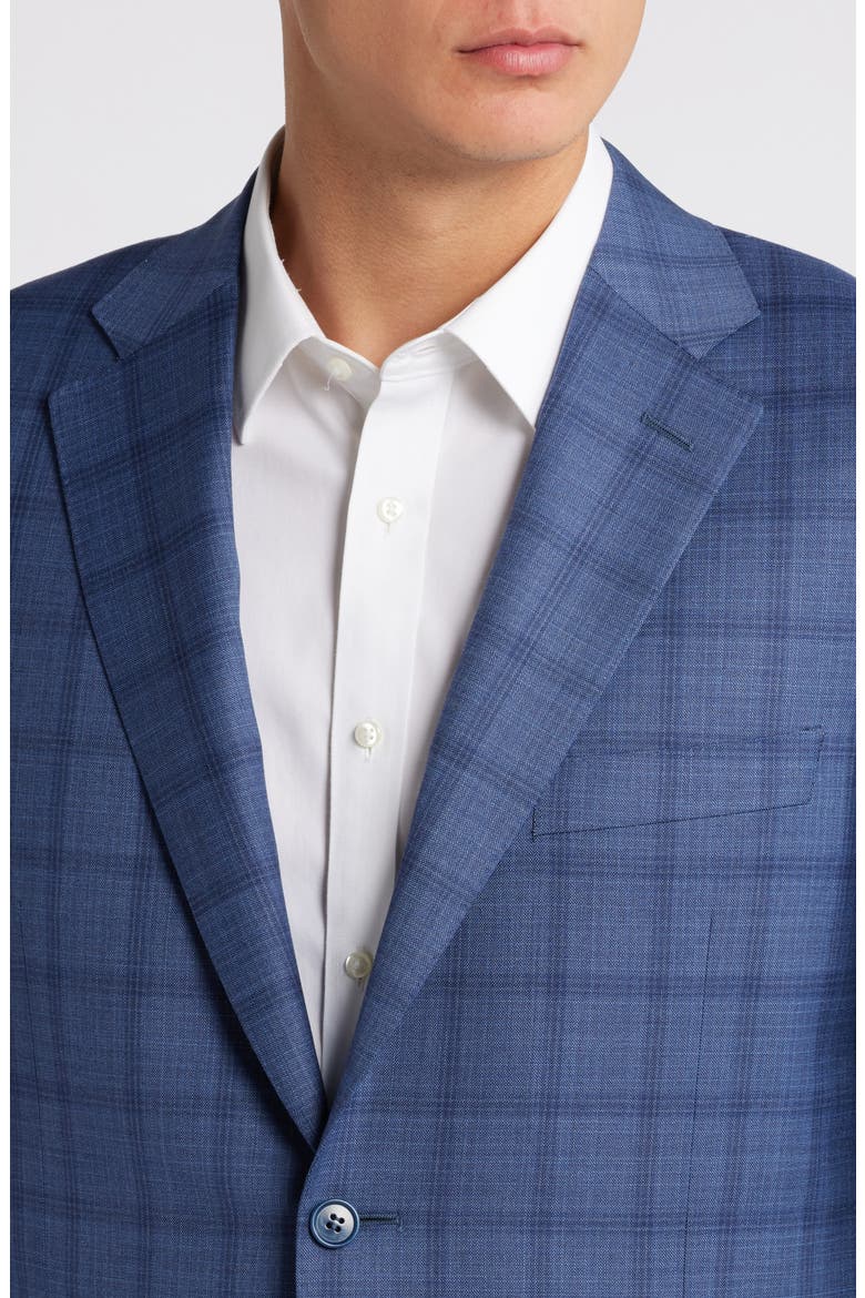 Siena Regular Fit Check Stretch Wool Sport Coat, Alternate, color, BLUE