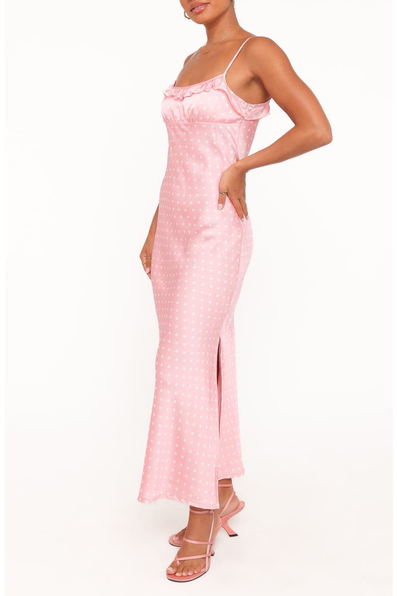 Dara Midi Slipdress, Alternate, color, PINK POLKA DOT