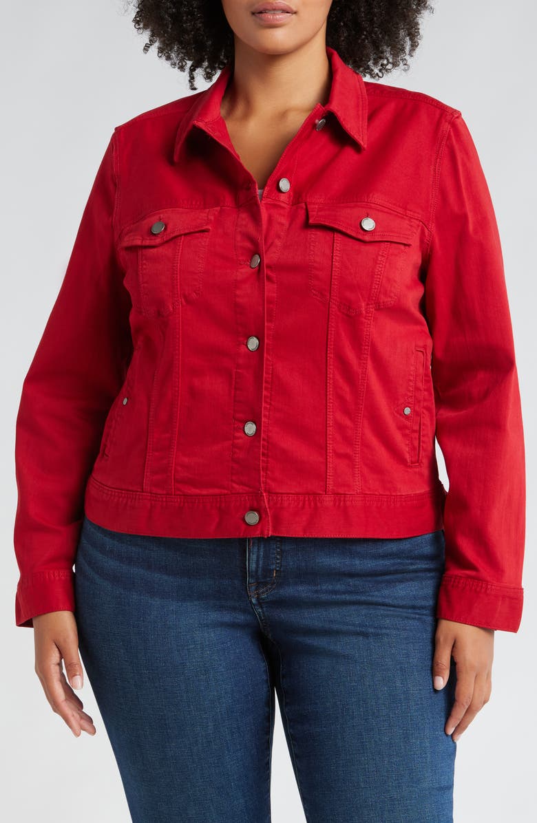 Liverpool Los Angeles Denim Trucker Jacket, Alternate, color, 