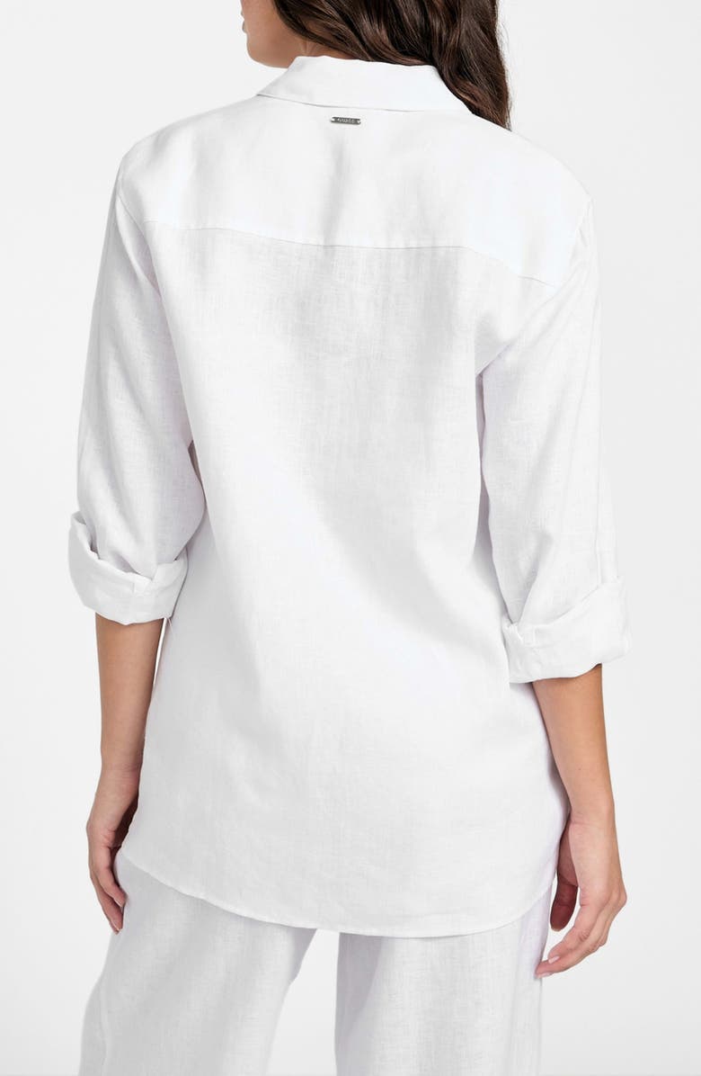 GUESS Gen Linen Button-Up Shirt, Alternate, color,