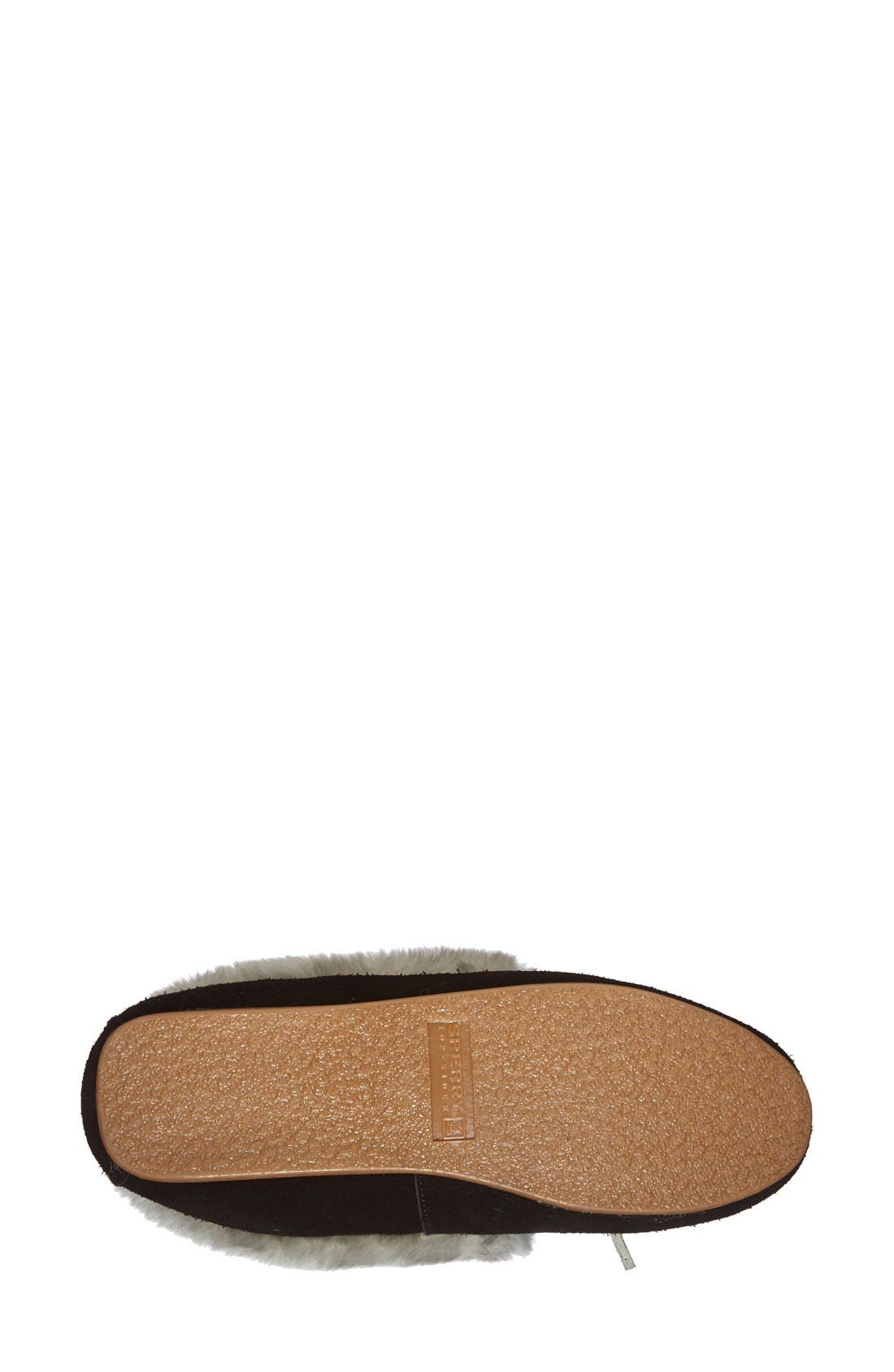 Sperry Top-Sider® 'Paige' Faux Fur Slipper, Alternate, color, BLACK SUEDE