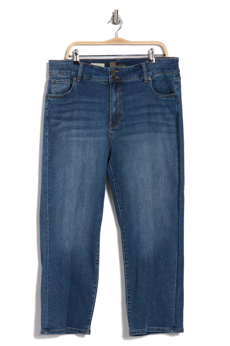 Lucy Double Button High Waist Wide Leg Jeans, Alternate, color, HEATH