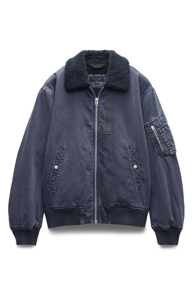 rag & bone B-15 Denim Bomber Jacket, Alternate, color, Graphite