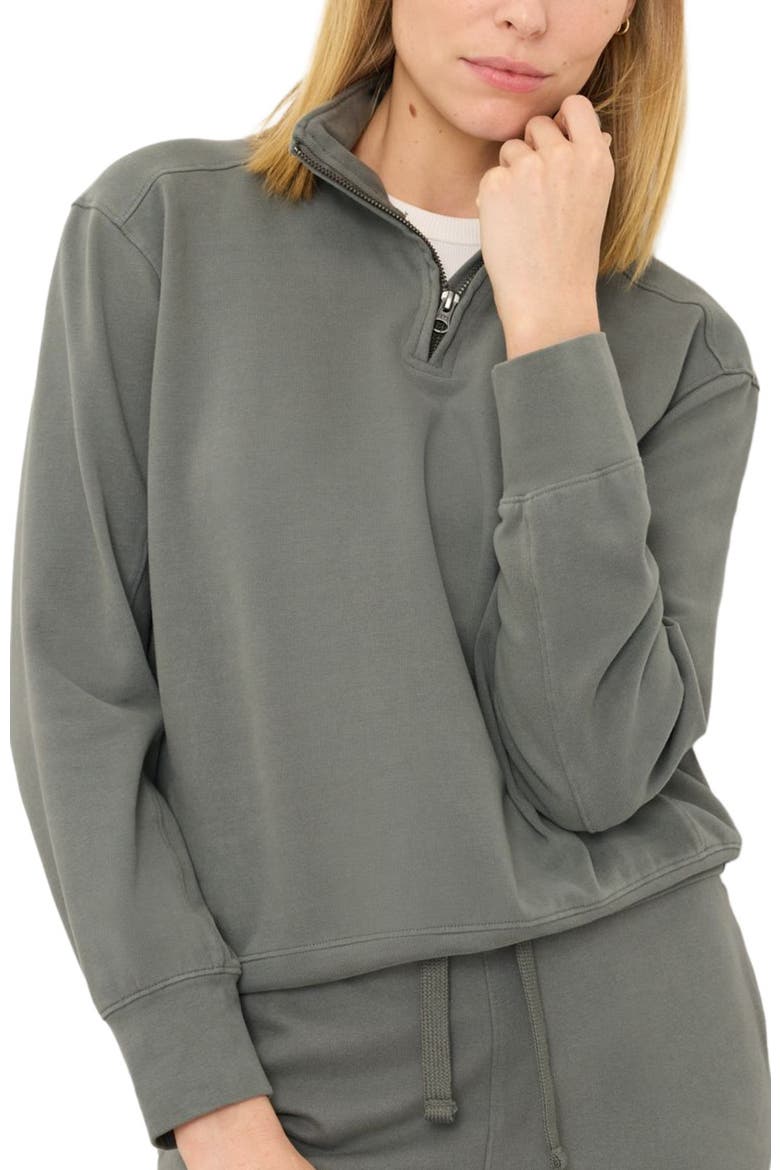 CloudKnit Half Zip, Alternate, color, Castor Green