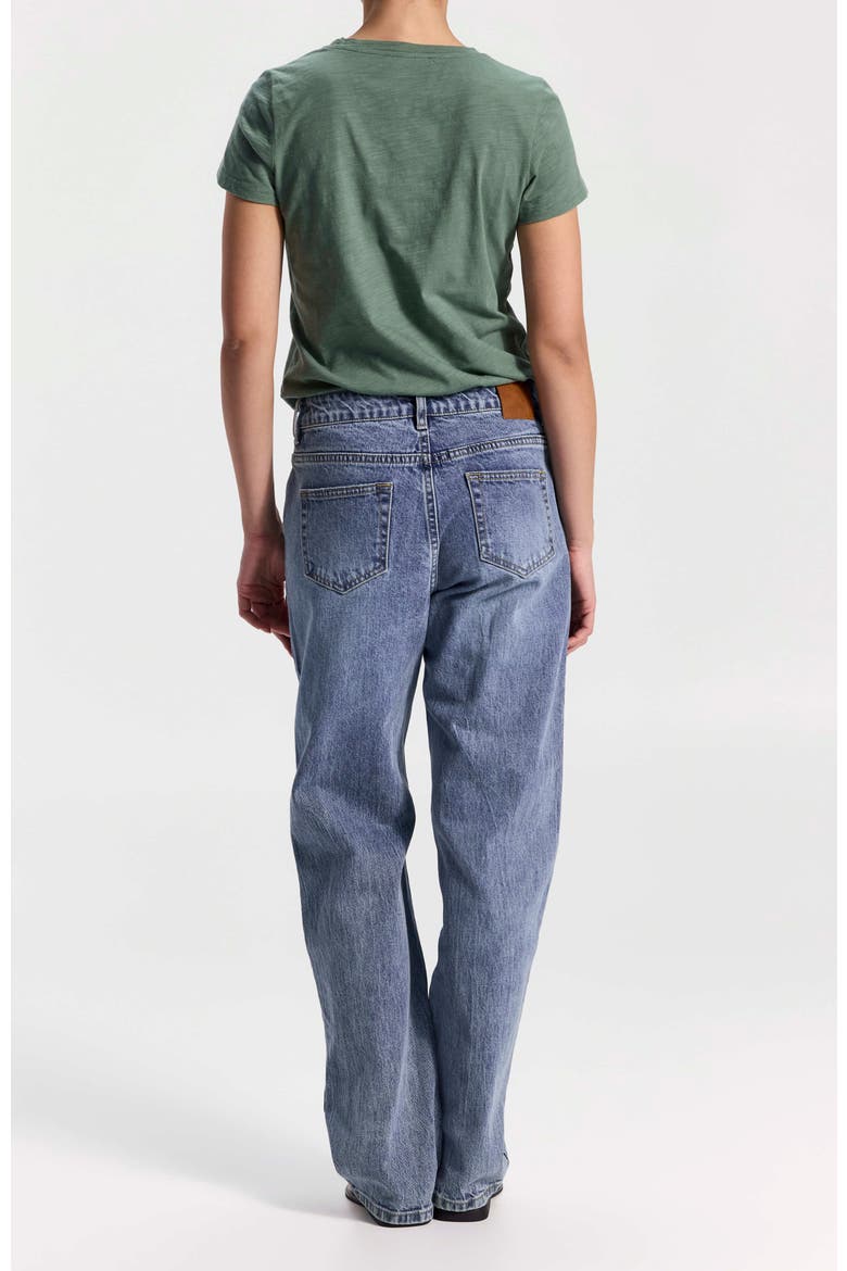 Mid-Rise Relaxed Straight-Leg Jeans, Alternate, color, Denim