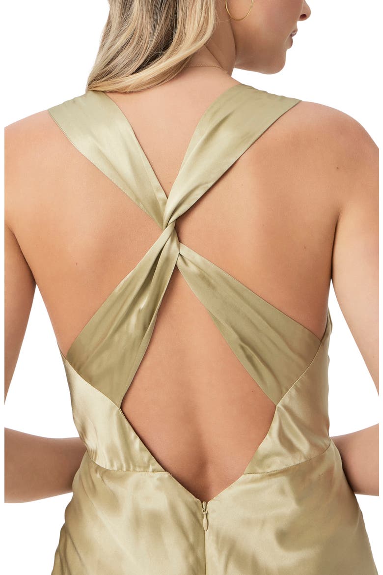 Marcel Silk Blend Maxi Dress, Alternate, color, PALE OLIVE