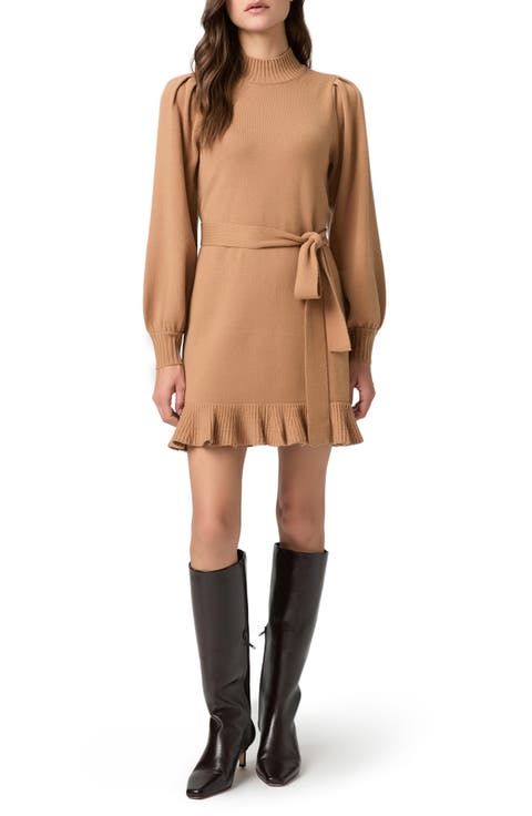 Julita Long Sleeve Wool Blend Sweater Dress