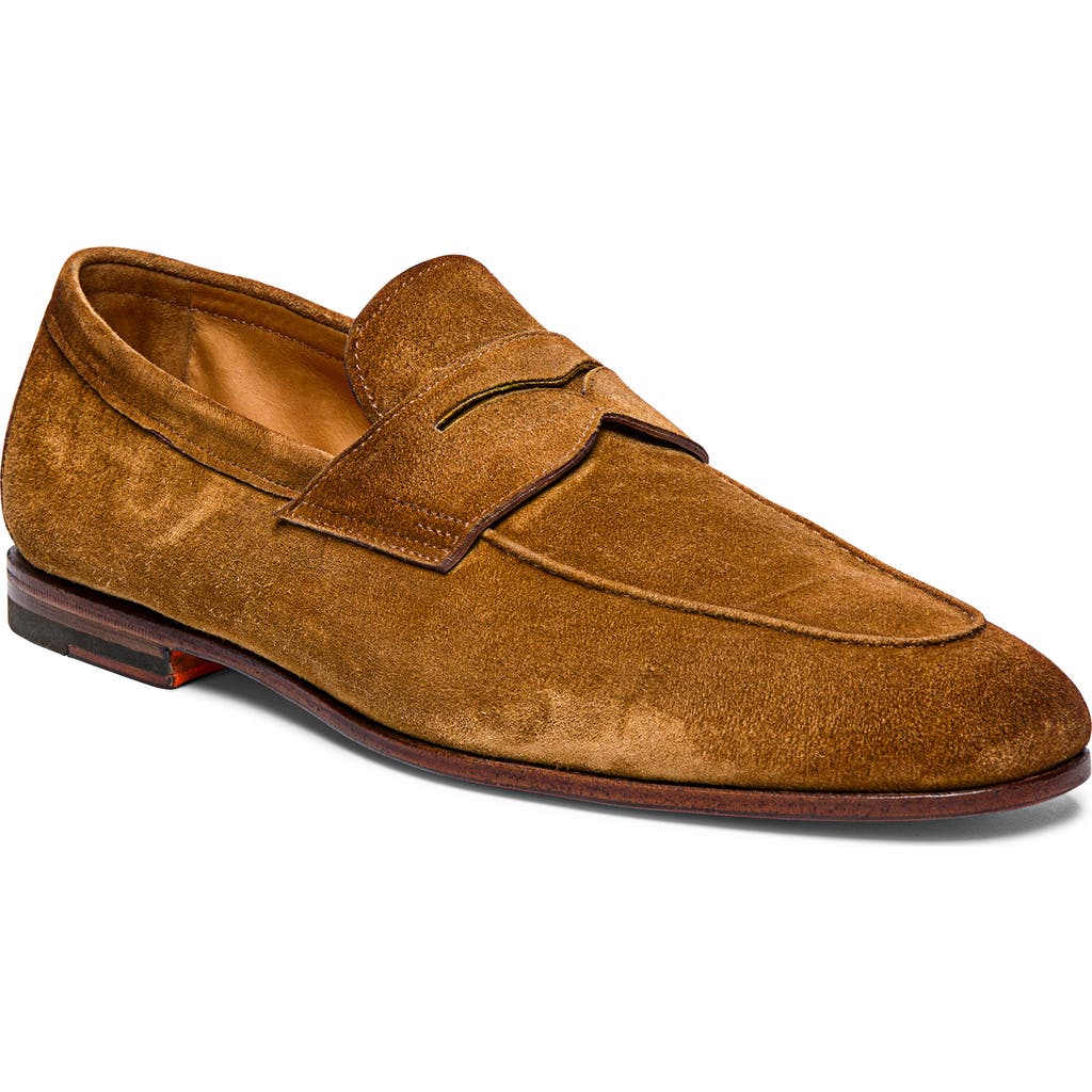 Santoni Carlos Penny Loafer in Light Brown-C39  product