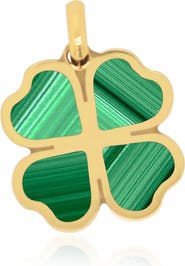 The Lovery Fine Jewelry Malachite Lucky Clover Charm