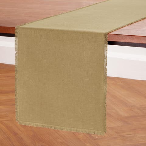 Linen Table Runner - Fringe