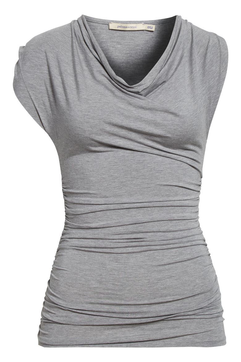 Serafin Cowl Neck Top, Alternate, color, GREY