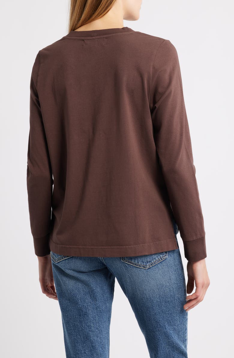 CITY BLUES Graphic Print Cotton Blend Top, Alternate, color, Coffee