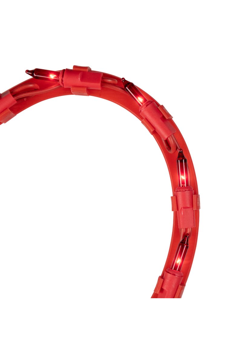 Northlight Lighted Double Heart Valentine's Day Window Silhouette - 17" - Red, Alternate, color, 