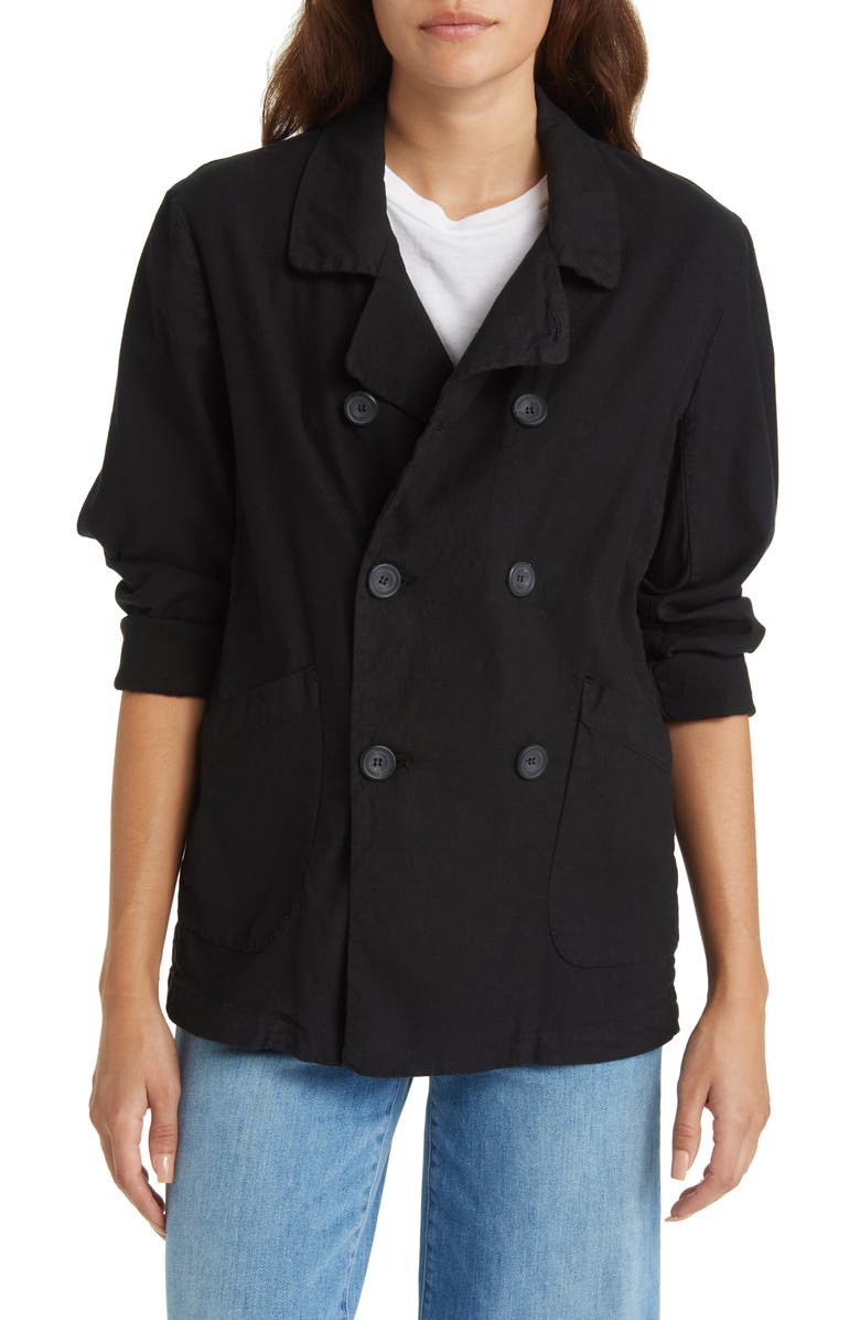 Frank & Eileen Double Breasted Cotton Blend Peacoat, Alternate, color,