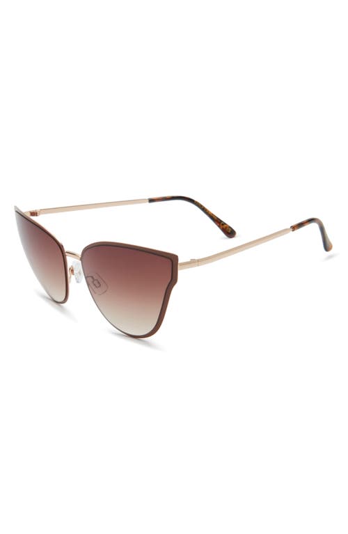 Vince Camuto Metal Cat Eye Sunglasses In Brown