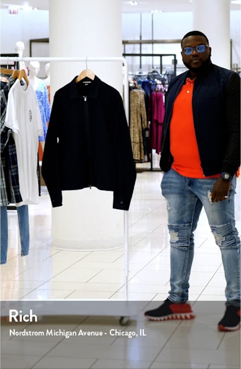 Hugo Boss Leroy Zip Front Cotton Shirt, sales video thumbnail