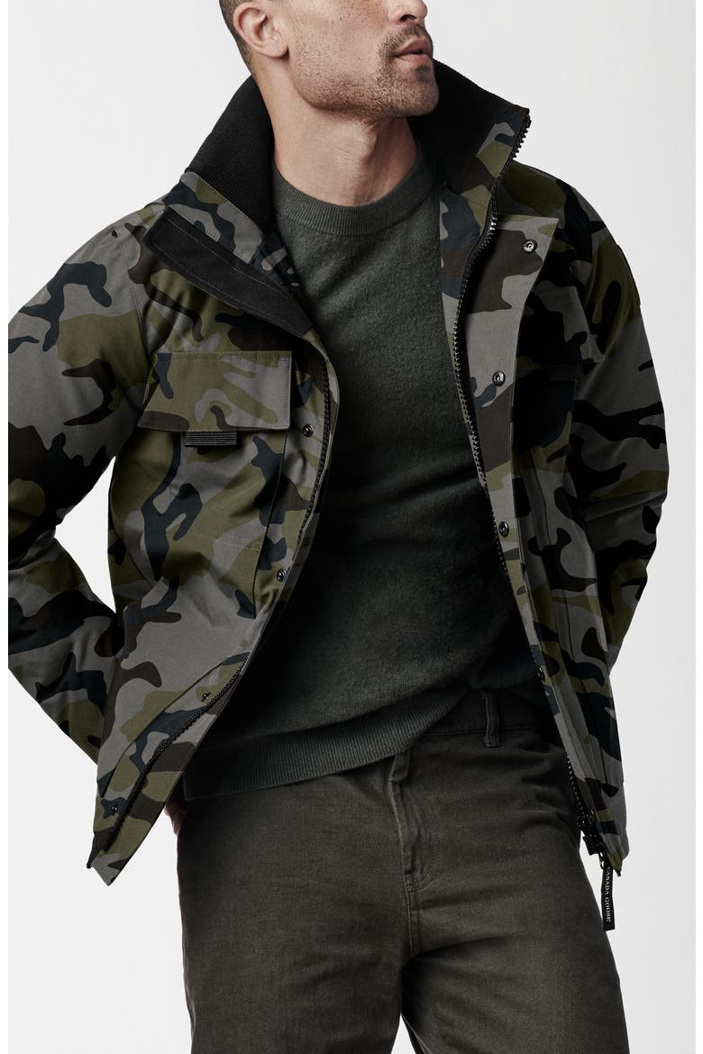 Forester Trim Fit 625 Fill Power Down Jacket, Alternate, color, CLASSIC CAMO COASTAL GREY