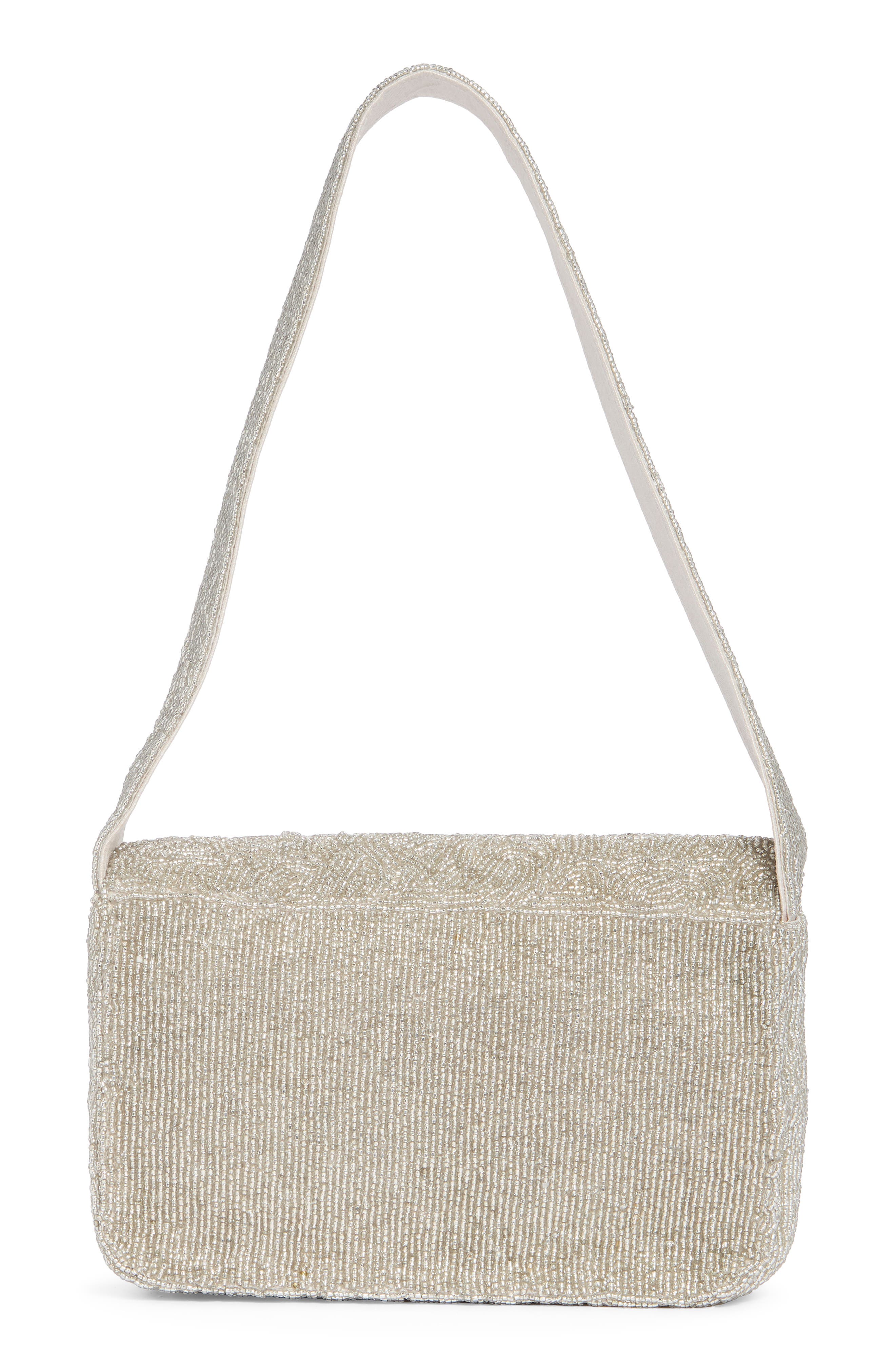 Collection XIIX Flamingo Beaded Baguette Shoulder Bag, Alternate, color, Pink Multi