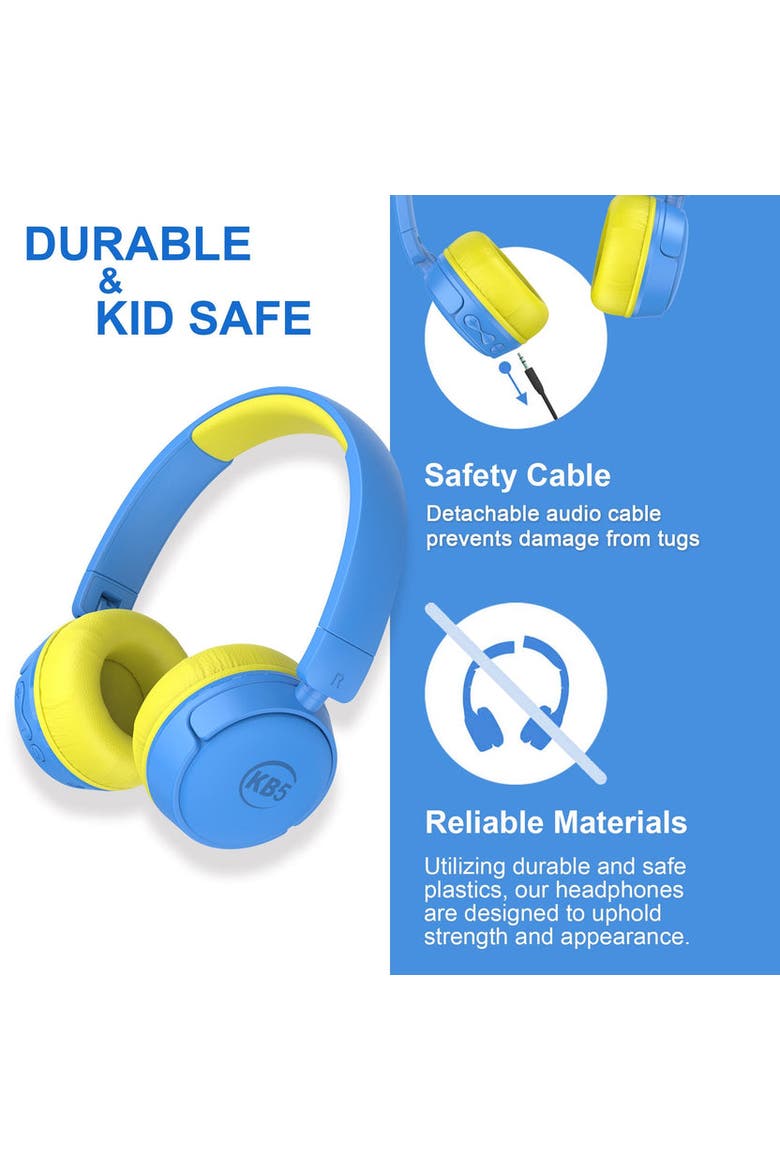 Kids KB5 Wired Headphones, Alternate, color, Pink/Aqua