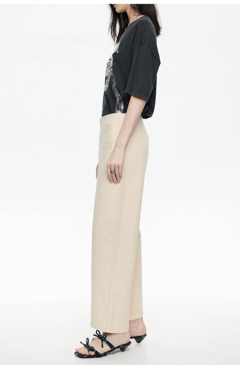 Bimba y Lola Denim Ankle-Length Jeans, Alternate, color, Ivory