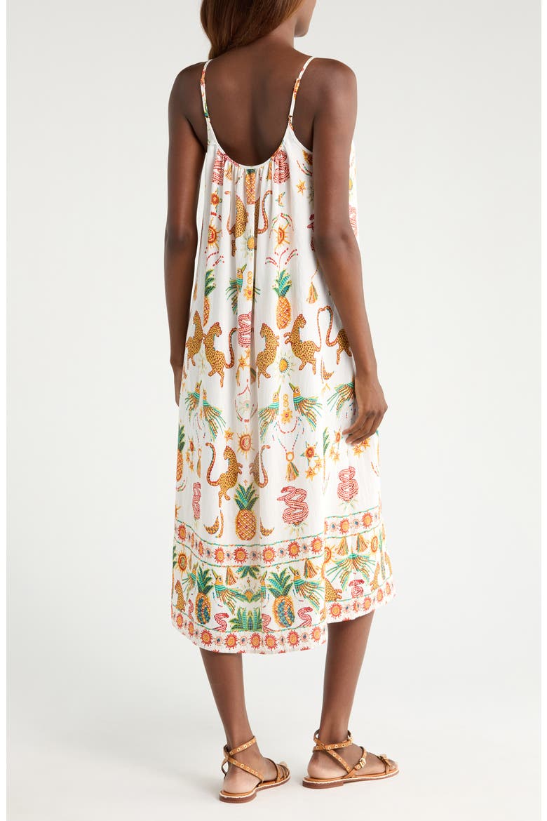 Mixed Print Sleeveless Maxi Dress, Alternate, color, NEW IVORY