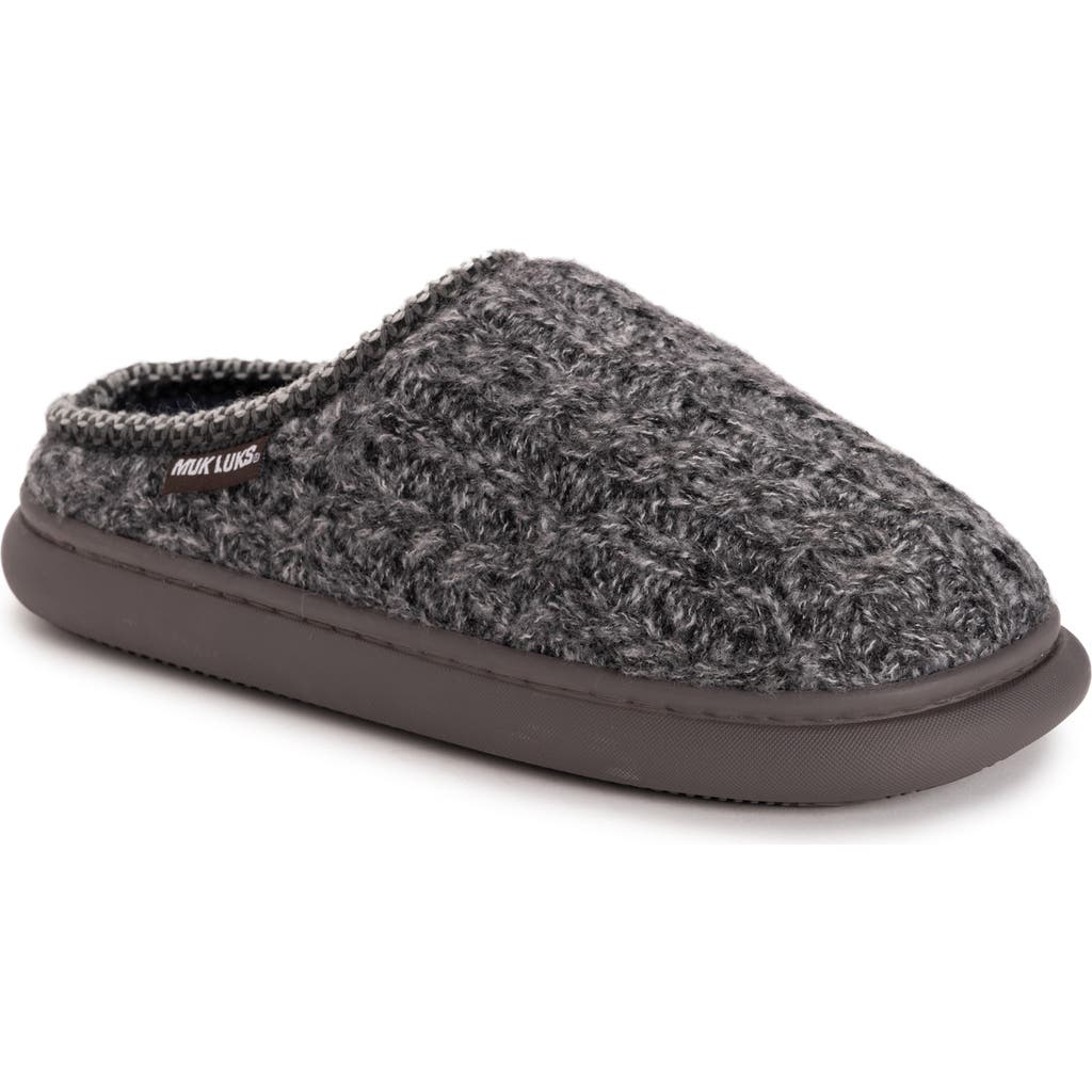 Muk Luks Bindi Faux Shearling Lined Clog In Gray