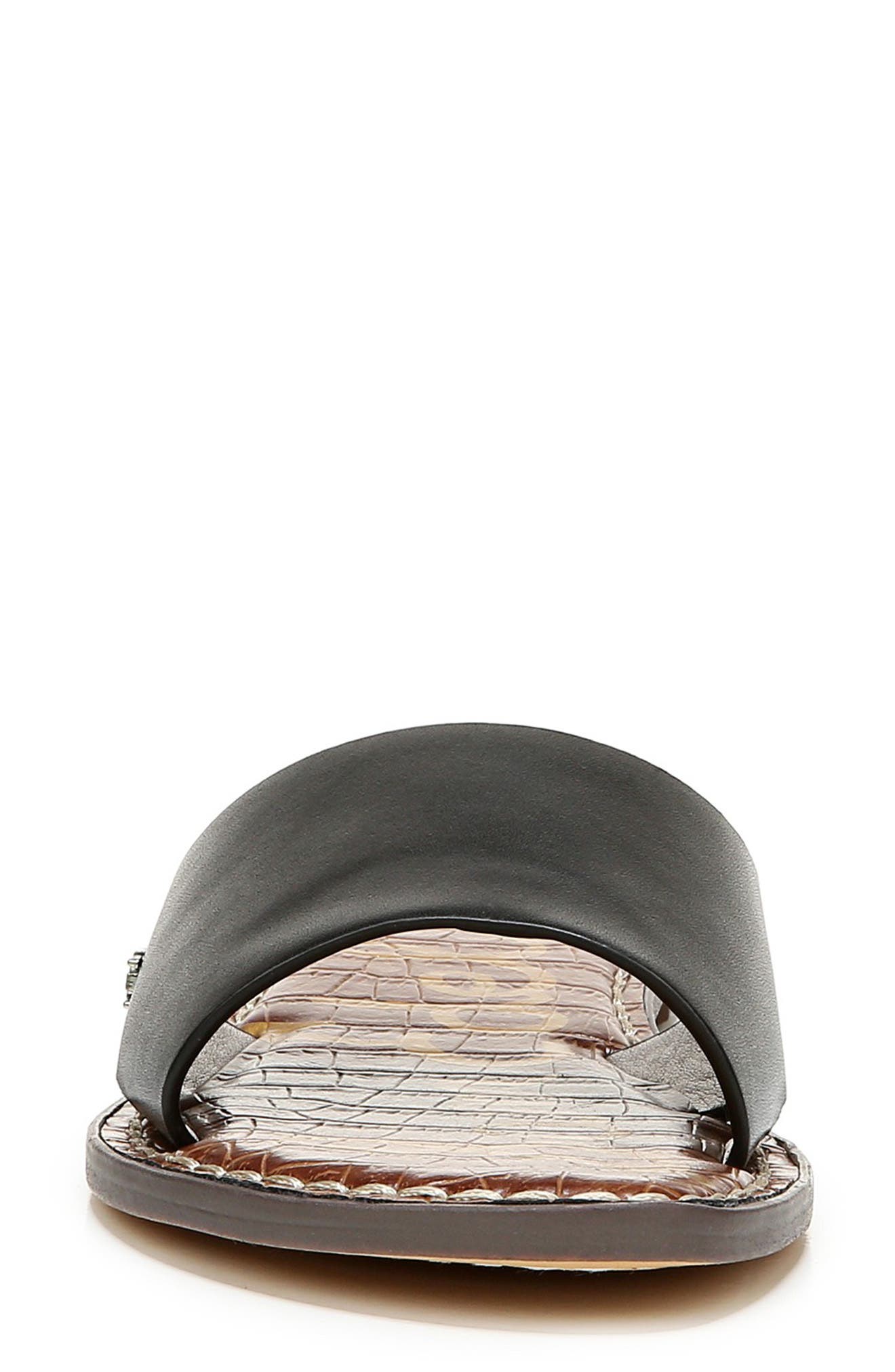 Genesis Slide Sandal, Alternate, color, BLACK LEATHER