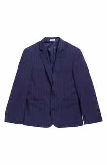 Kids' Subtle Pinstripe Stretch Blazer