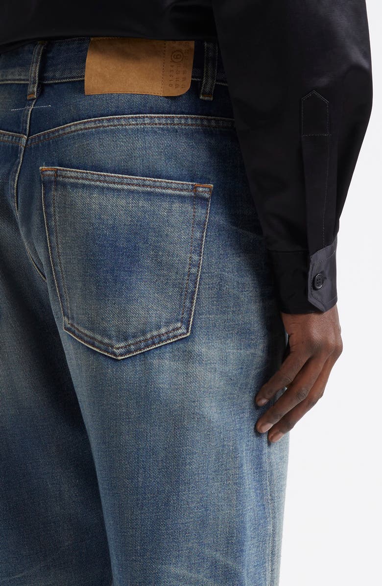 MM6 Maison Margiela Wide Leg Jeans, Alternate, color, Medium Blue