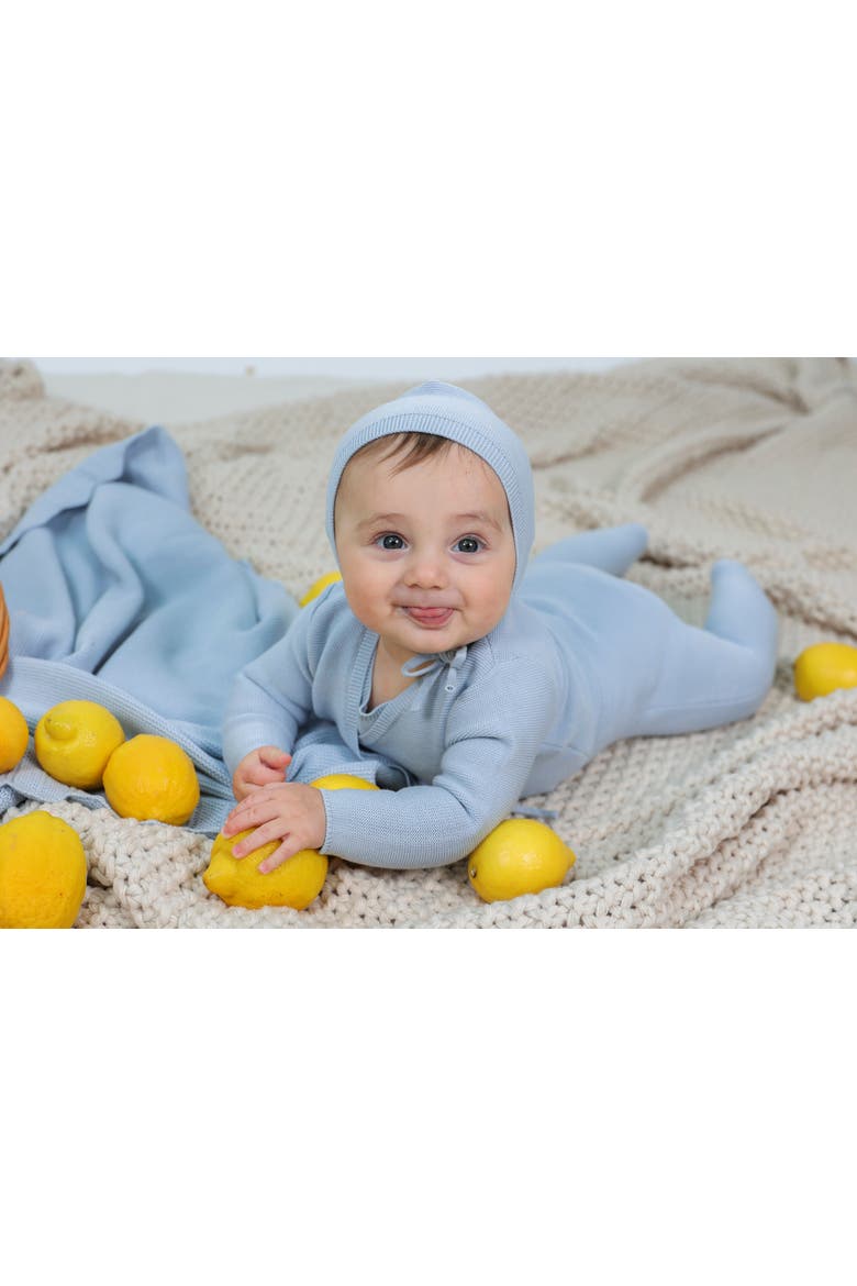 Knit Romper and Wrap Cardigan Set, Alternate, color, Blue