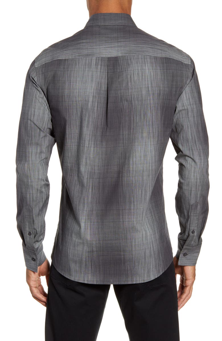 Vince Camuto Slim Fit Abstract Check Button-Up Shirt, Alternate, color, 